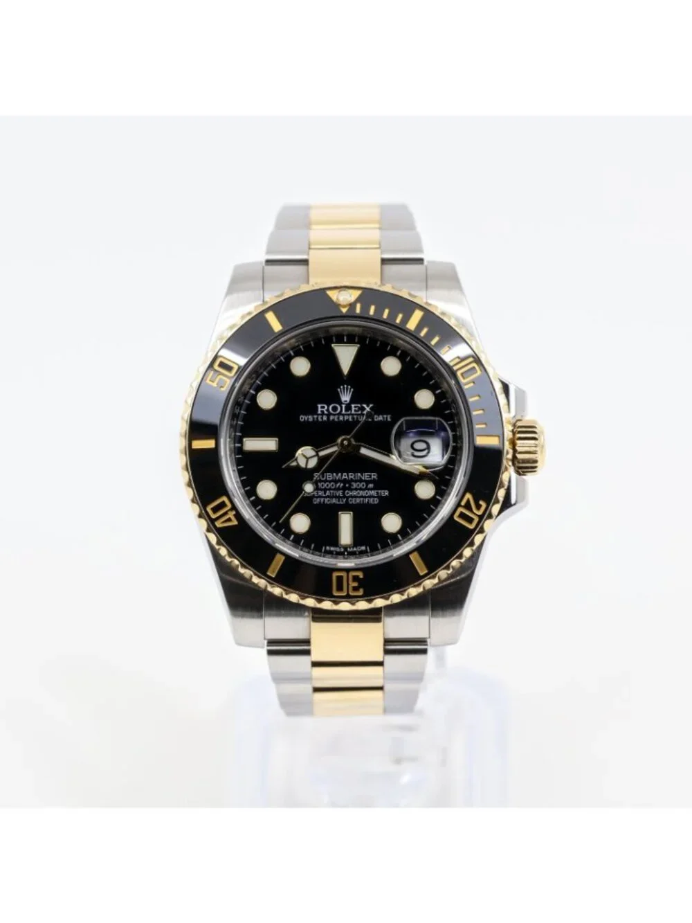 2013 Rolex Submariner Date 116613LN 40mm Two Tone Black 18K Gold Box Papers